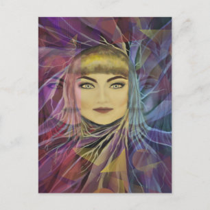 Carte Postale Psychedelia Dreamy Girl