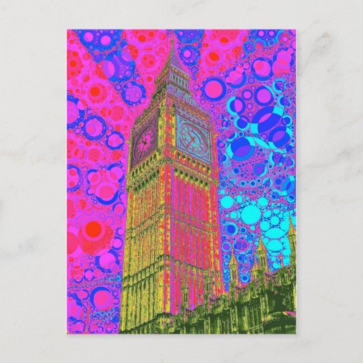 Carte postale Psychedelic Big Ben (Devant)