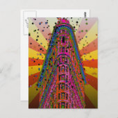 Carte Postale Psychedelic NYC - Top of the Flatiron Building A2 (Devant / Derrière)