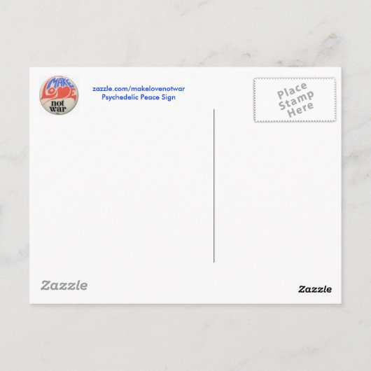 Carte Postale Psychédélic peace sign (Dos)