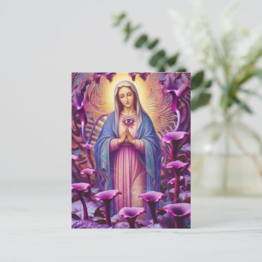 Carte Postale  psychedelic Protection From Evil Mary (Debout devant)