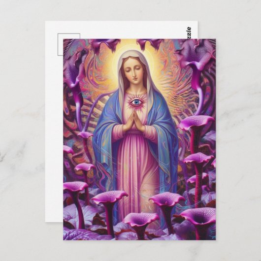 Carte Postale  psychedelic Protection From Evil Mary (Devant / Derrière)