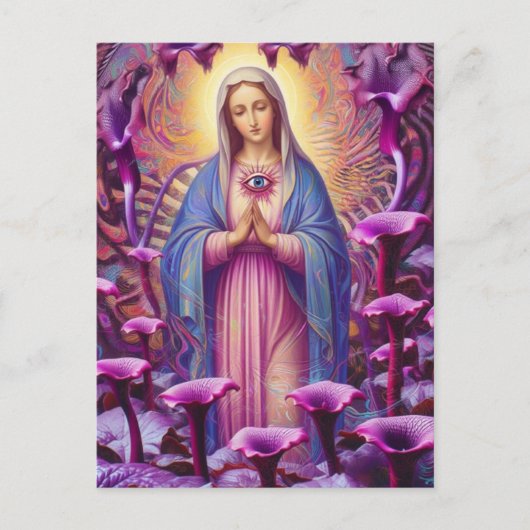 Carte Postale  psychedelic Protection From Evil Mary (Devant)