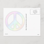 Carte postale psychédélique de paix de Père Noël (Dos)