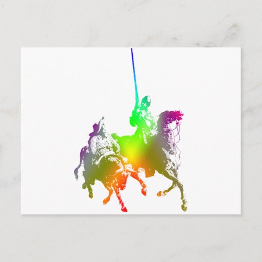 Carte Postale Psychédélique Don Quichotte et Sancho Panza (Devant)