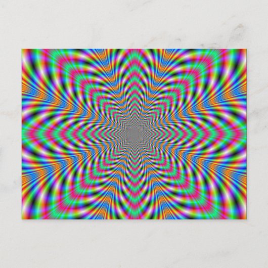 Carte postale psychédélique étoile (Devant)