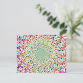 Carte Postale Psychédélique Rainbow Eyes Mandala (Debout devant)