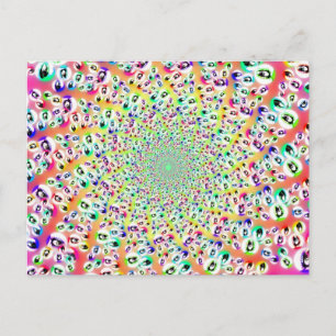 Carte Postale Psychédélique Rainbow Eyes Mandala
