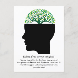 Carte Postale Psychologie Arbre Thérapiste Conseiller Marketing