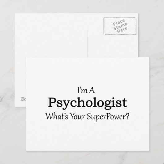 Carte Postale Psychologue (Devant / Derrière)