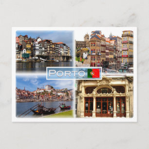 Carte Postale PT Ribeira - Une rue de Porto - Rivière Douro -
