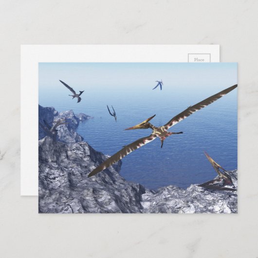 Carte Postale Pteranodon - rendu 3D (Devant / Derrière)