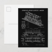 Carte Postale PTW Wagon de fluorure d'uranium "Blueprint" (Devant / Derrière)