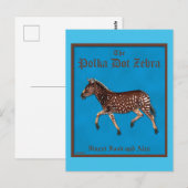 Carte Postale Pub anglais Polka Dot Zebra (Devant / Derrière)