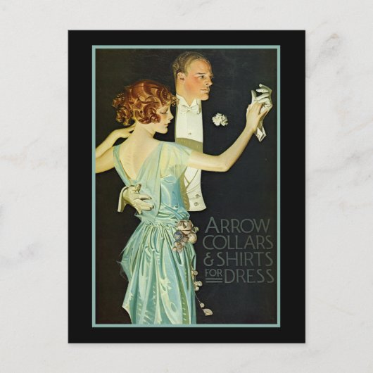 Carte Postale Pub de chemise Couple de danse (Devant)