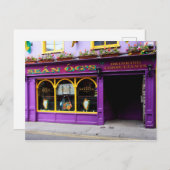 Carte Postale Pub irlandais coloré (Devant / Derrière)