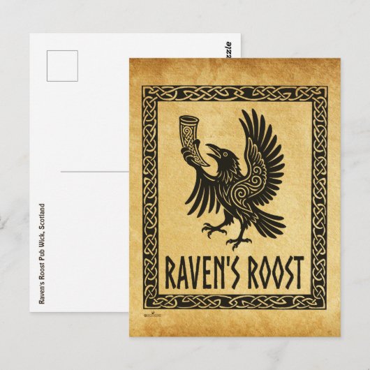 Carte Postale Pub Raven's Roost Wick Écosse (Devant / Derrière)