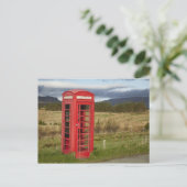 Carte Postale Public Phone Box, Ellishadder, près de Staffin, (Debout devant)