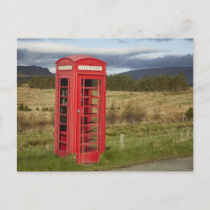 Carte Postale Public Phone Box, Ellishadder, près de Staffin,