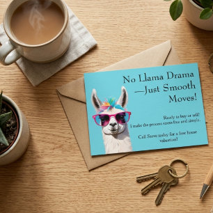 Carte Postale Publication de marketing pour une entreprise immob
