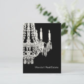 Carte postale publicitaire d'agent immobilier (Debout devant)