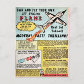Carte postale publicitaire d'avion à réaction vint (Devant)