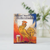 Carte postale publicitaire de bière française vint (Debout devant)