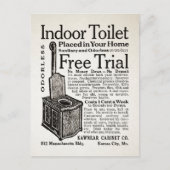 Carte postale publicitaire de toilettes intérieure (Devant)