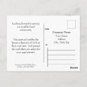 Carte postale publicitaire professionnelle de salo (Dos)