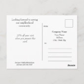 Carte postale publicitaire professionnelle - HAMby (Dos)