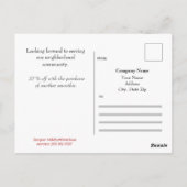 Carte postale publicitaire professionnelle - HAMby (Dos)