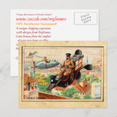 Carte postale publicitaire Steampunk vintage (Devant / Derrière)