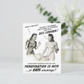 Carte postale publicitaire vintage Stocking Pantyh (Debout devant)