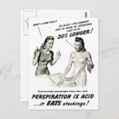 Carte postale publicitaire vintage Stocking Pantyh (Devant / Derrière)