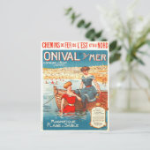 Carte postale publicitaire Vintage voyage (Debout devant)