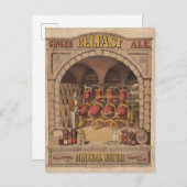 Carte Postale Publicité ancienne pour Belfast Ginger Ale. (Devant / Derrière)