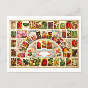 Carte Postale Publicité ancienne pour des semences de fruits et 