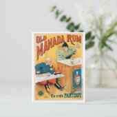 Carte Postale Publicité ancienne pour la boisson au rhum Old Man (Debout devant)