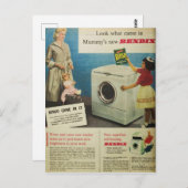 Carte Postale Publicité ancienne pour la lessive Rinso et la mac (Devant / Derrière)