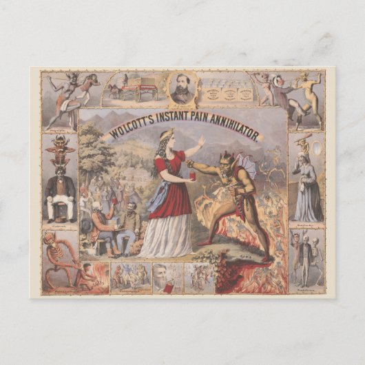 Carte Postale Publicité ancienne pour l'annihilateur de douleur  (Devant)