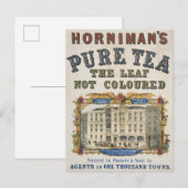 Carte Postale Publicité ancienne pour le thé pur Horniman's (Devant / Derrière)
