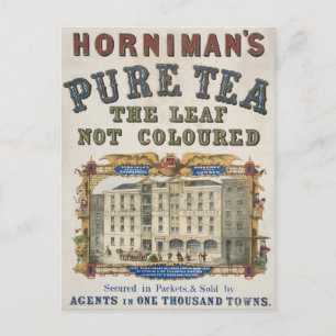 Carte Postale Publicité ancienne pour le thé pur Horniman's