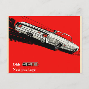 Carte Postale Publicité ancienne pour Oldsmobile 442