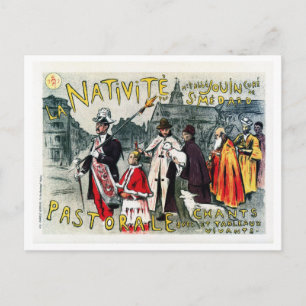 Carte Postale Publicité ancienne pour une pièce religieuse de la