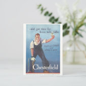 Carte Postale Publicité Chesterfield Cigarettes vintage (Debout devant)