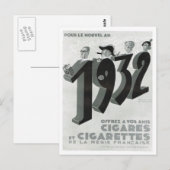 Carte Postale Publicité, Cigares, Cigarettes (Devant / Derrière)