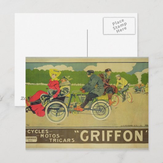 Carte Postale Publicité d'affiche (Devant / Derrière)