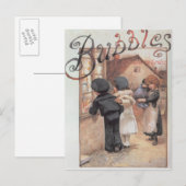 Carte Postale Publicité d'affiche magazine 'Bubbles' (Devant / Derrière)