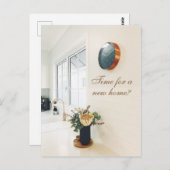 Carte Postale Publicité d'agent immobilier : le moment d'une nou (Devant / Derrière)