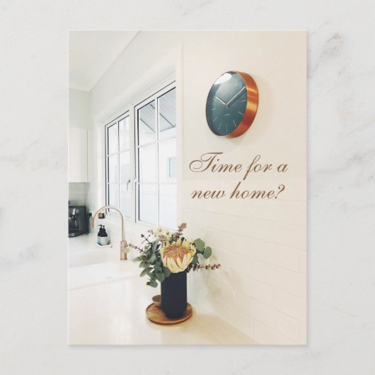 Carte Postale Publicité d'agent immobilier : le moment d'une nou (Devant)